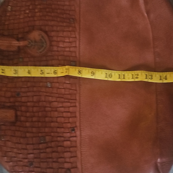 Harbour 2nd Leather Woven Tote with Anchor Charm - Picture 11 of 14